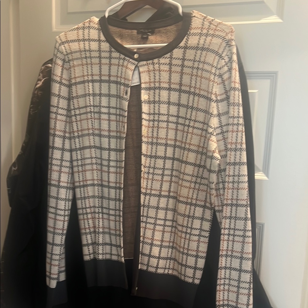 Plaid Cardigan Sweater